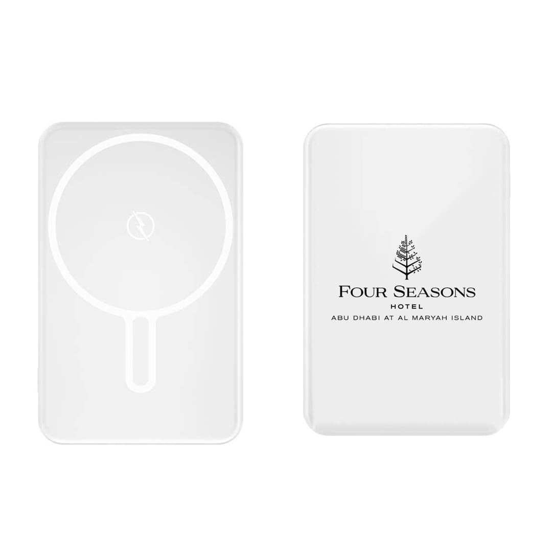 TARRENZ - Giftology 5000 mAh Magnetic Wireless Powerbank - White — view 7 — MaxPrint Dubai