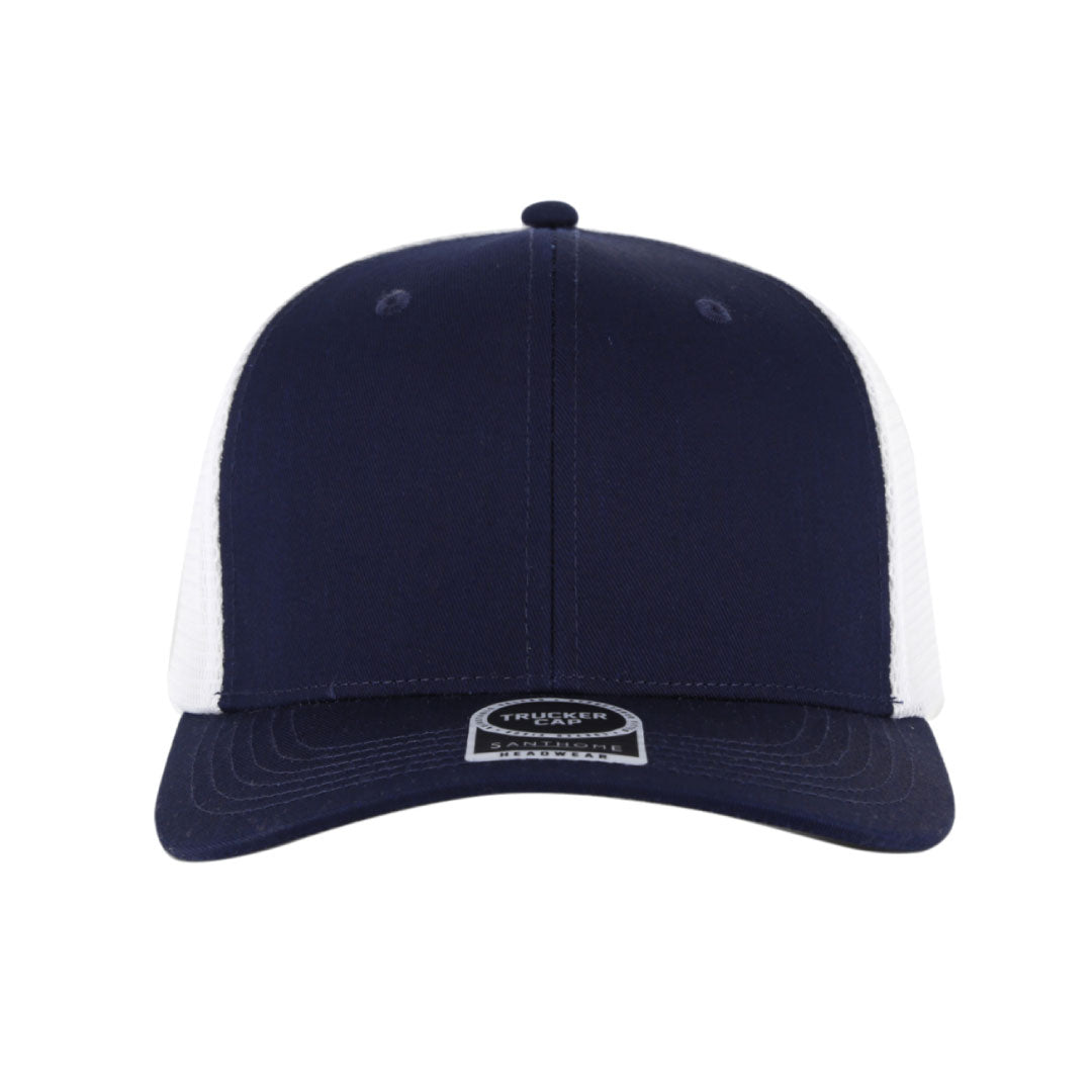 Swift — Santhome 6 Panel Trucker Cap, Navy / White