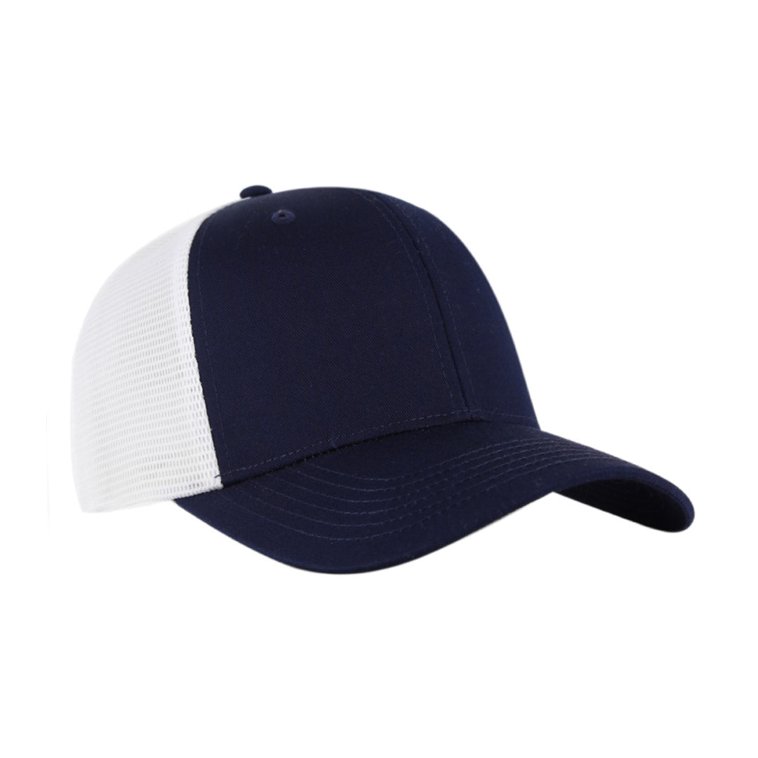 Swift — Santhome 6 Panel Trucker Cap, Navy / White