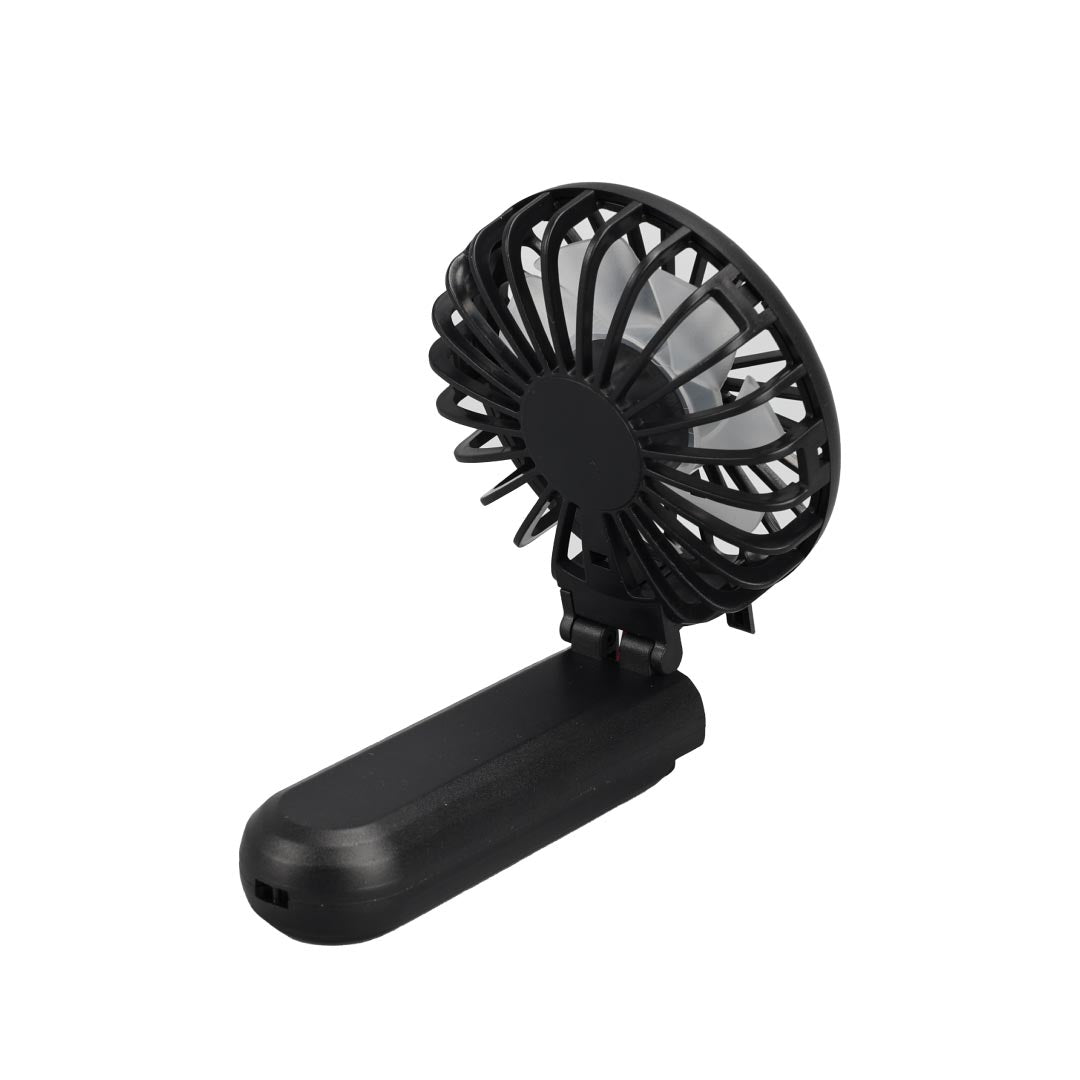 ROTO - Rechargeable Handheld Fan with Foldable Desk Stand - Black