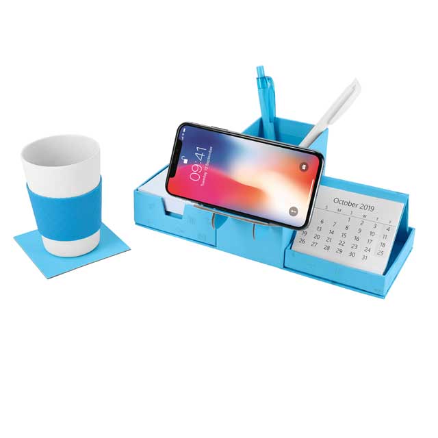 KALMAR - eco-neutral Memo/Calendar Cube - Blue — view 3 — MaxPrint Dubai
