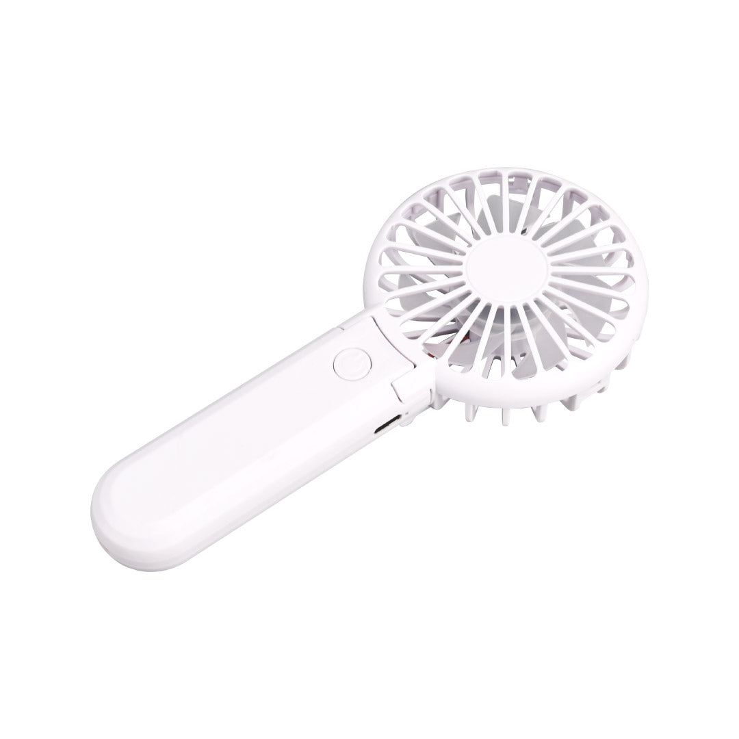 ROTO - Rechargeable Handheld Fan with Foldable Desk Stand - White