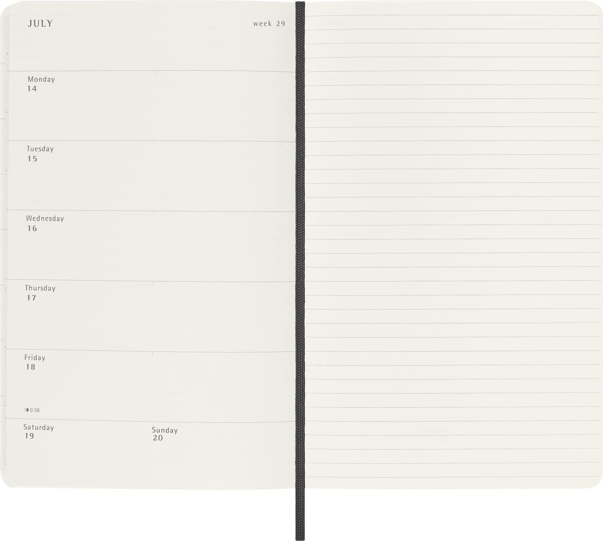 Moleskine 2025 Weekly 12M Planner - Soft Cover - Large
