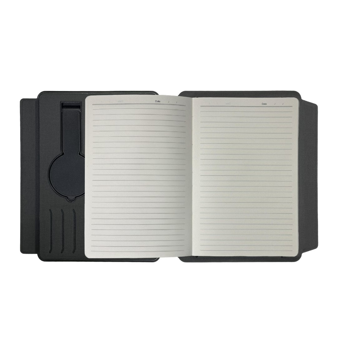 Solais — Santhome Recycled 10000 mAh Power Bank and 15W Magsafe Smart A5 Organizer - Black