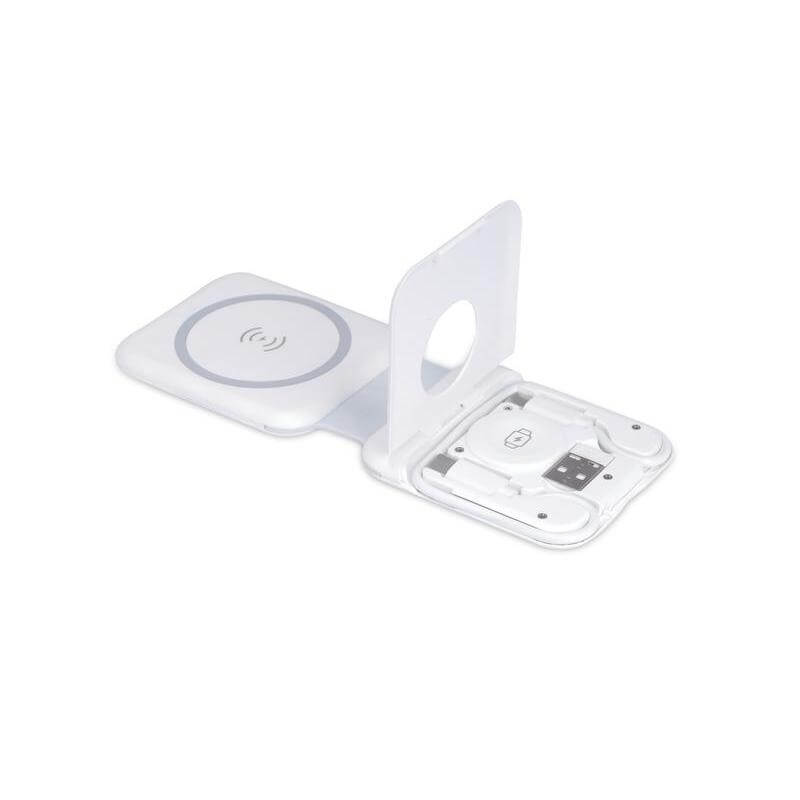 TURIN - @memorii Foldable Wireless Charger and Multicable Set - White — view 8 — MaxPrint Dubai