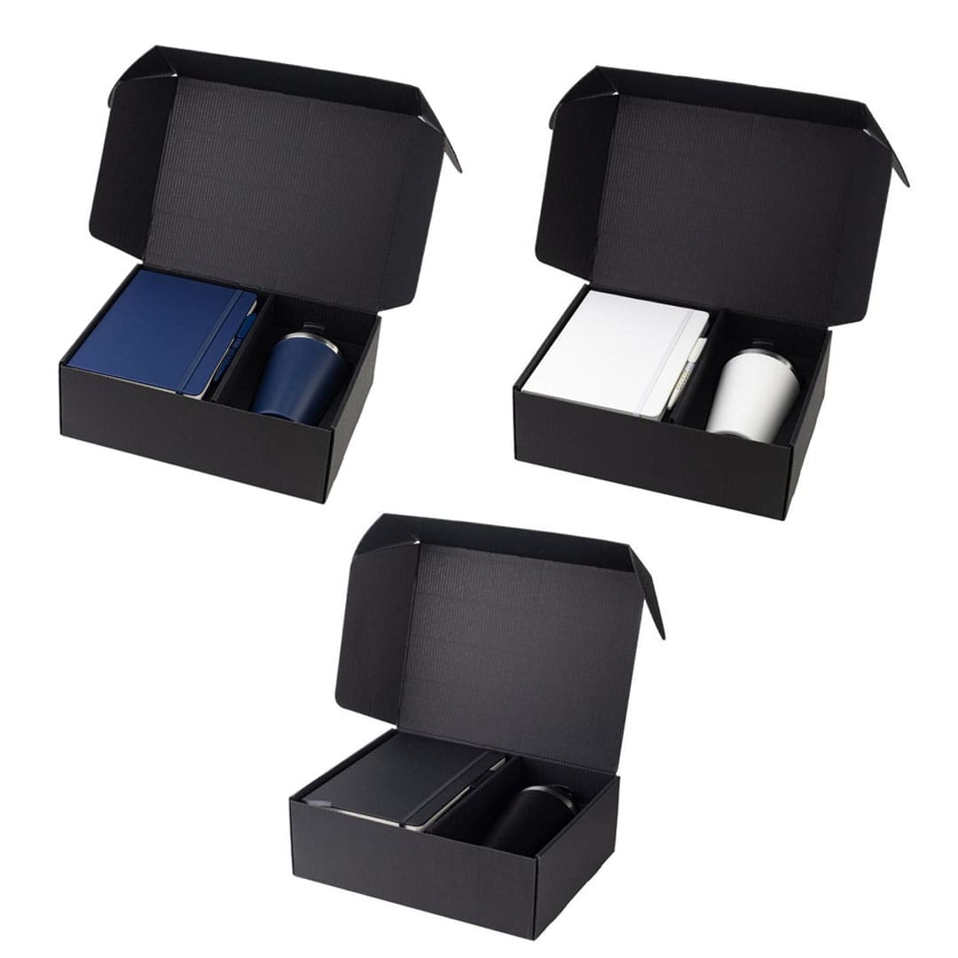 KOKSI - Giftology Set of Double Walled Tumbler, A5 Notebook and Pen - White — view 10 — MaxPrint Dubai