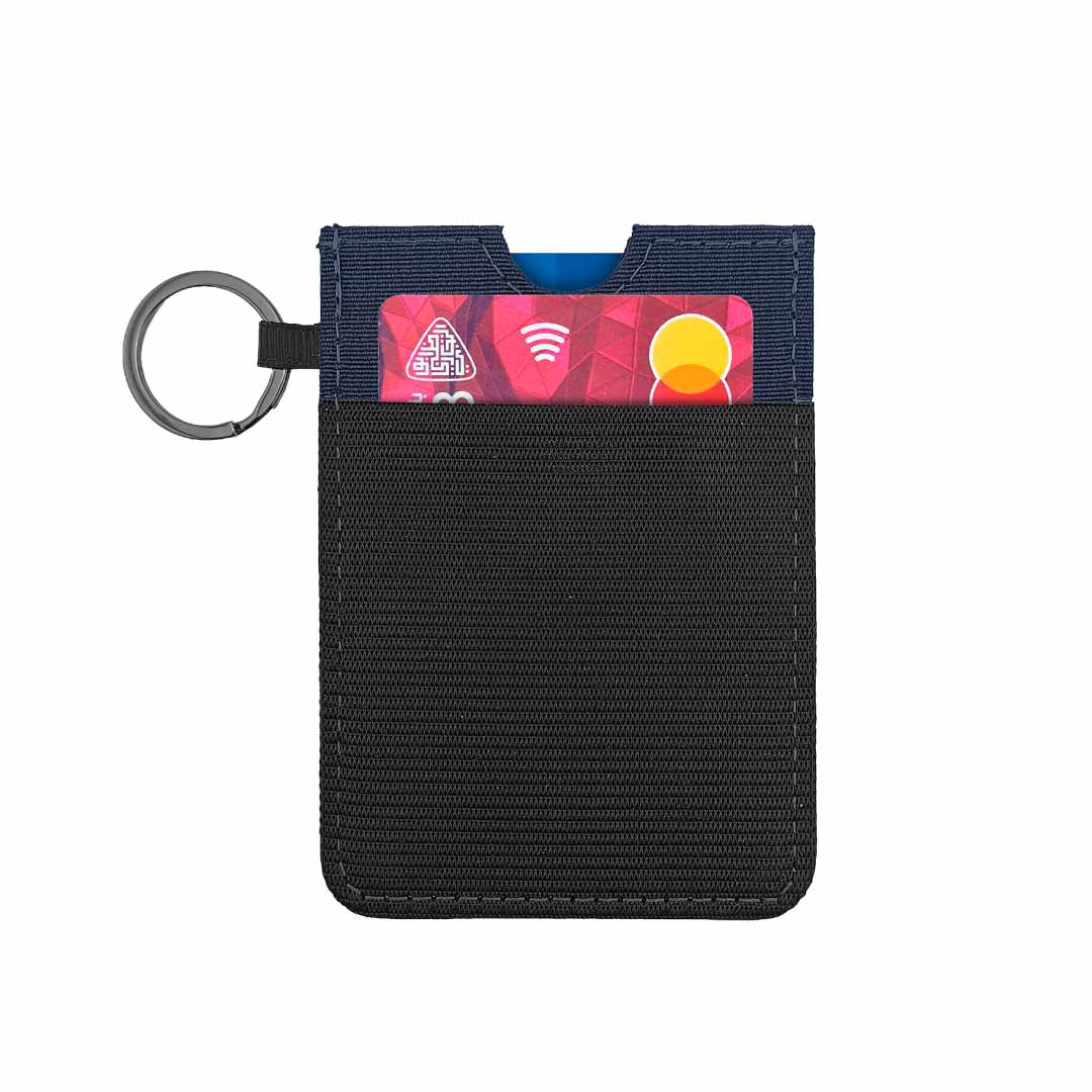 LUGANO - Vertical RFID Cardholder Wallet with Keyring - Navy Blue — view 4 — MaxPrint Dubai