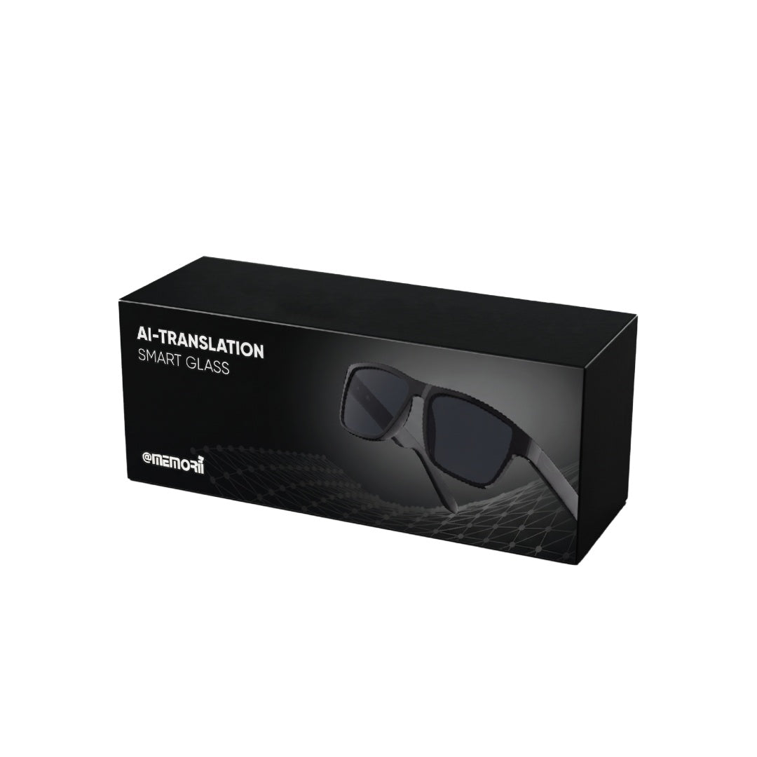 @memorii AI translation smart glass in black