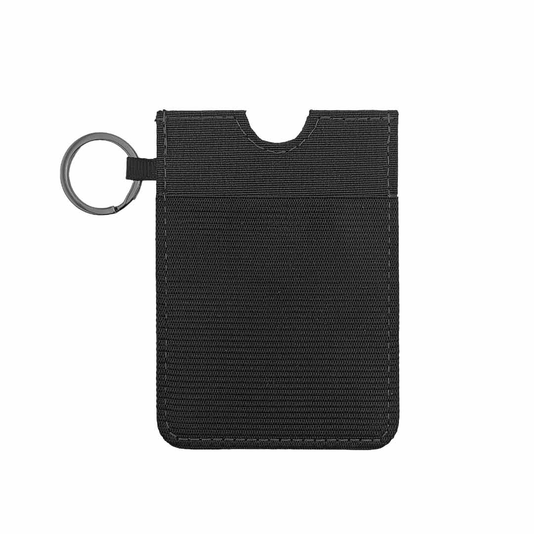 LUGANO - Vertical RFID Cardholder Wallet with Keyring - Carbon — view 3 — MaxPrint Dubai