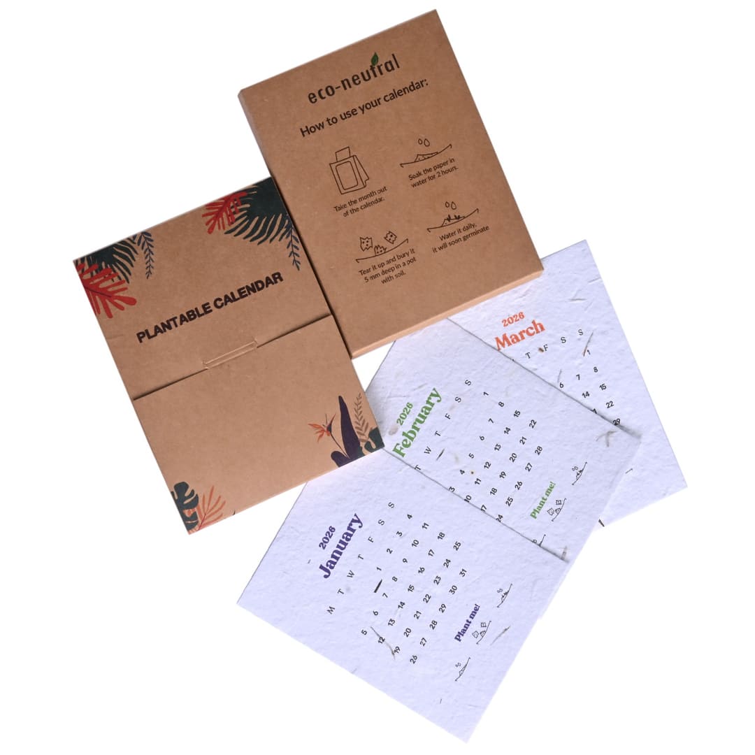 eco-neutral® Plantable Calendar with 12 Sheets Seed Paper — view 3 — MaxPrint Dubai