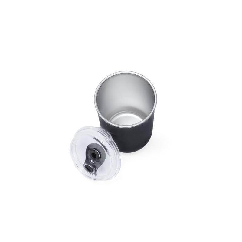 NIMI - Giftology Double Wall Travel Mug 300ml - Black — view 4 — MaxPrint Dubai