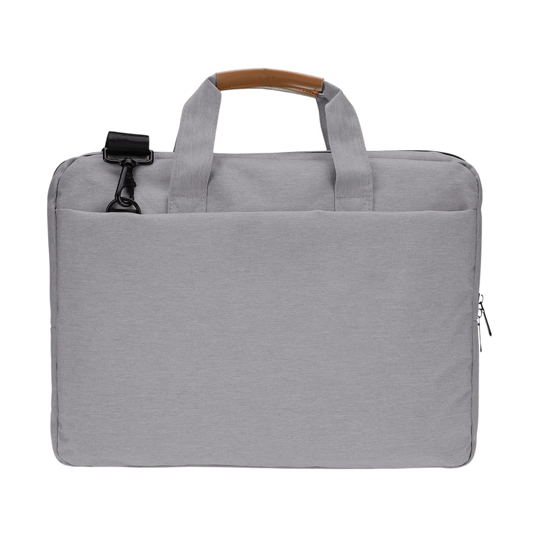SLOTEN - Santhome® 15" Laptop Bag - Grey/Tan — view 3 — MaxPrint Dubai