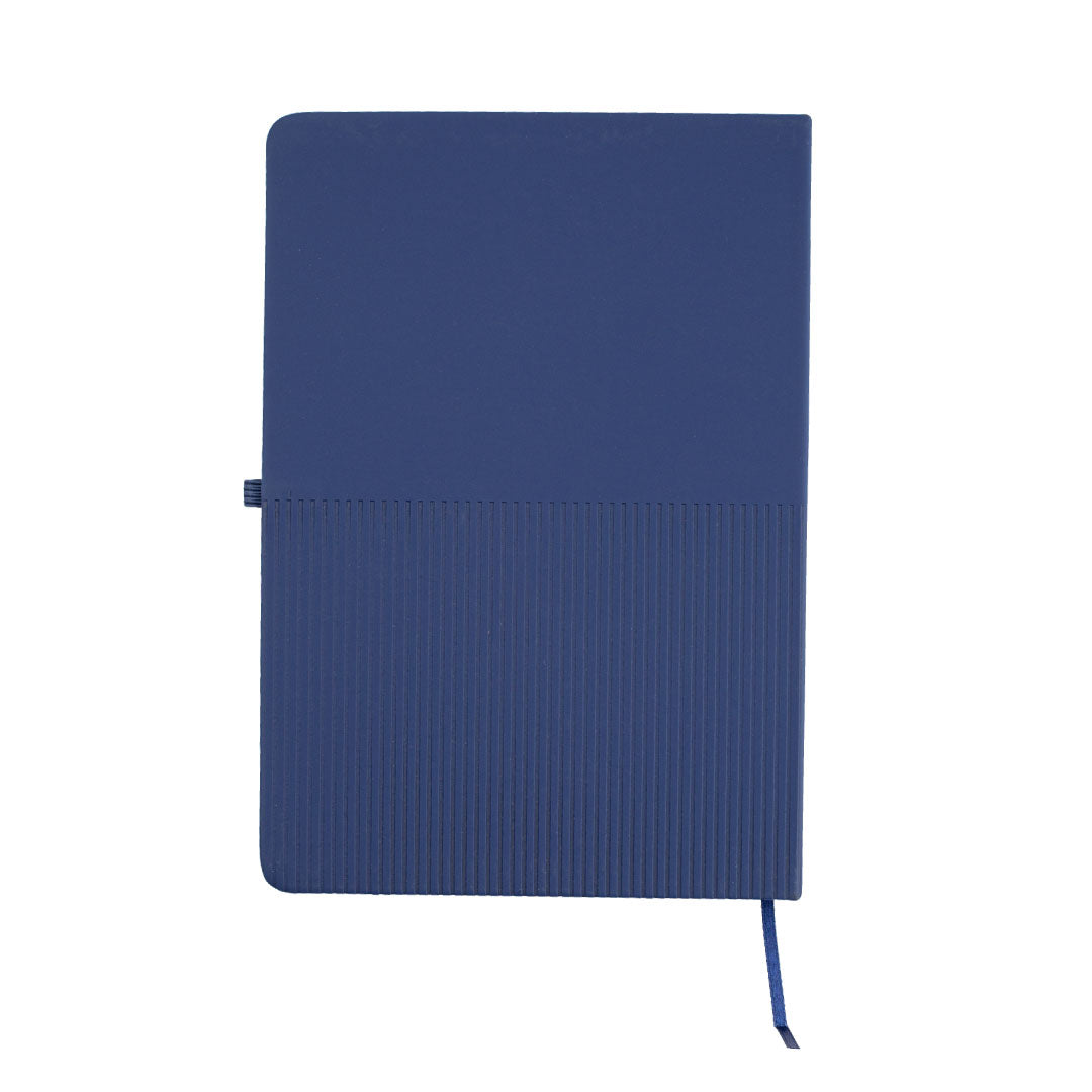 Ripple — Giftology A5 Hard Cover Notebook with Metal Plate, Navy Blue