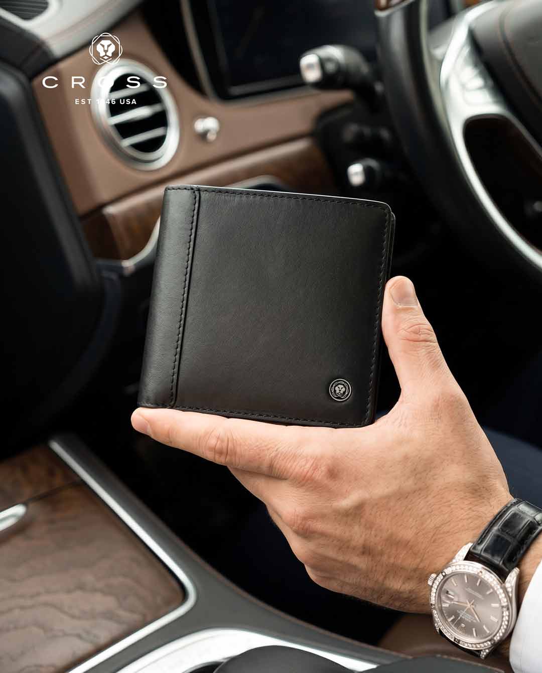 CROSS Leather Clip Wallet - Black — view 7 — MaxPrint Dubai
