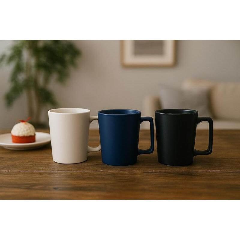 FALLO - Giftology Ceramic Cup with Wide Grip 400 ml - Blue — view 3 — MaxPrint Dubai
