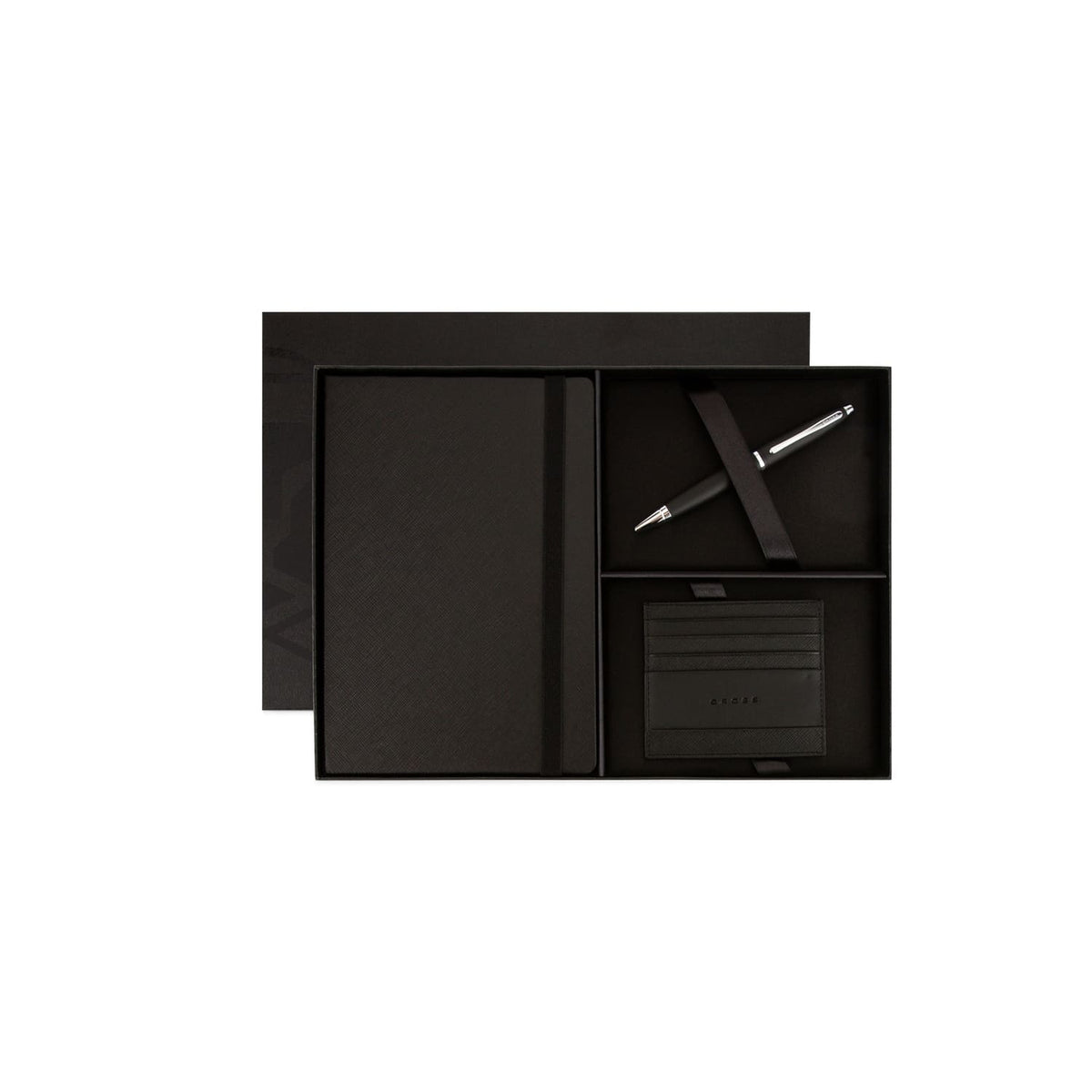 Cross Calais™ Ballpoint Pen with Notebook and Cardholder Gift Set - Black — view 8 — MaxPrint Dubai