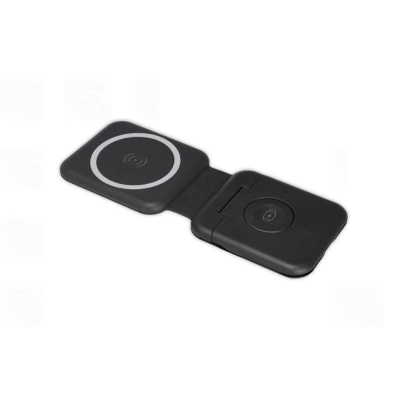 TURIN - @memorii Foldable 2-in-1 Wireless Charger and Multicable Set - Black — view 6 — MaxPrint Dubai