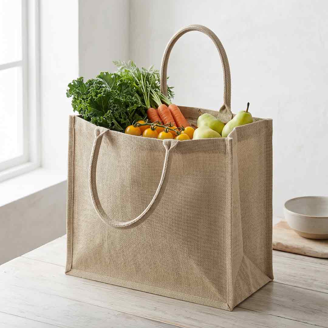 Eco-neutral Jute Shopping Bag - Horizontal - Natural
