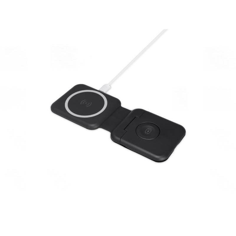 TURIN - @memorii Foldable 2-in-1 Wireless Charger and Multicable Set - Black — view 7 — MaxPrint Dubai