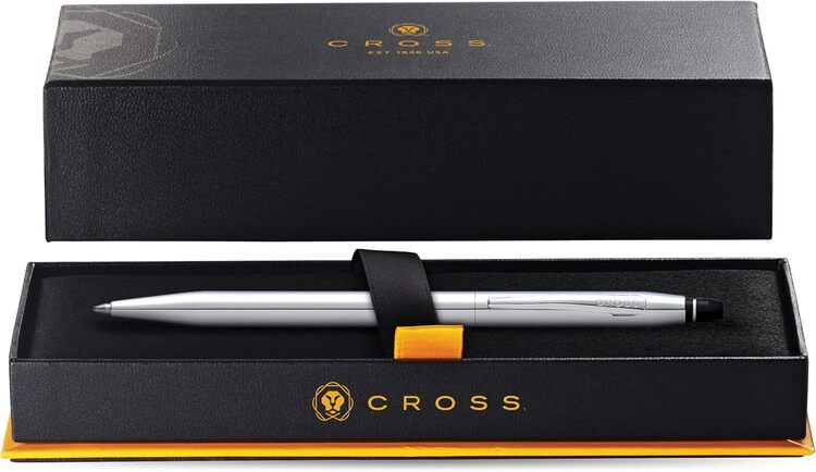 Cross Click™ Chrome with Chrome Appointments Ballpoint Pen (Blue Ink)