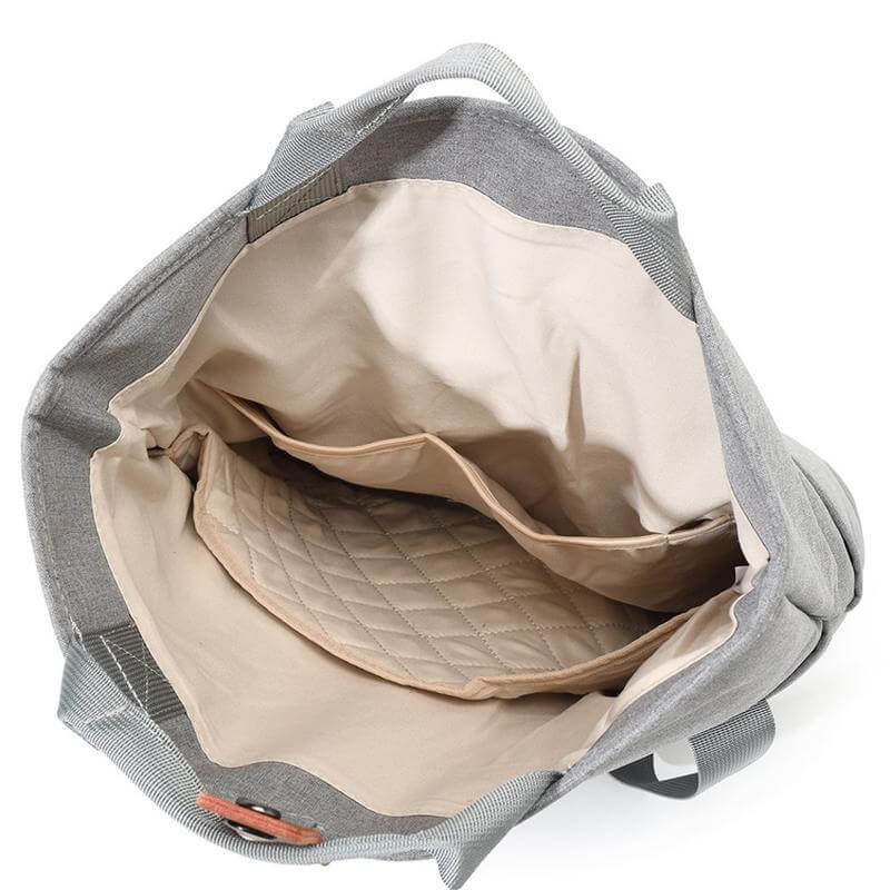 LORETTO - SANTHOME 2-in-1 Messenger & Tote Bag - Light Grey