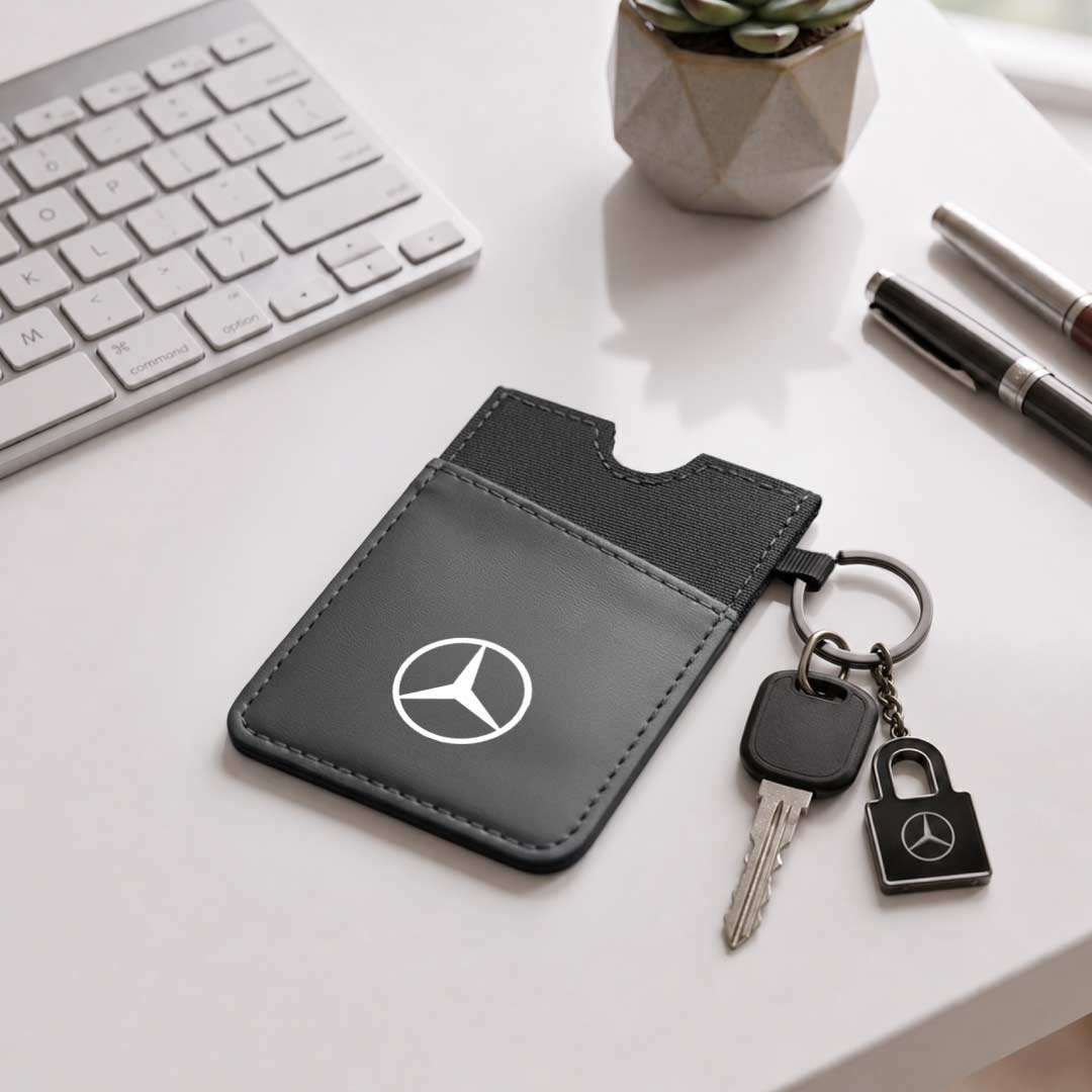 LUGANO - Vertical RFID Cardholder Wallet with Keyring - Carbon — view 6 — MaxPrint Dubai