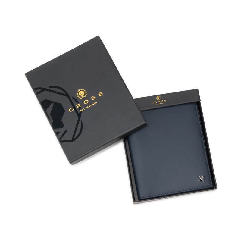 CROSS Soft Grain Leather 9CC Passport Travel Wallet - Navy Blue — view 5 — MaxPrint Dubai