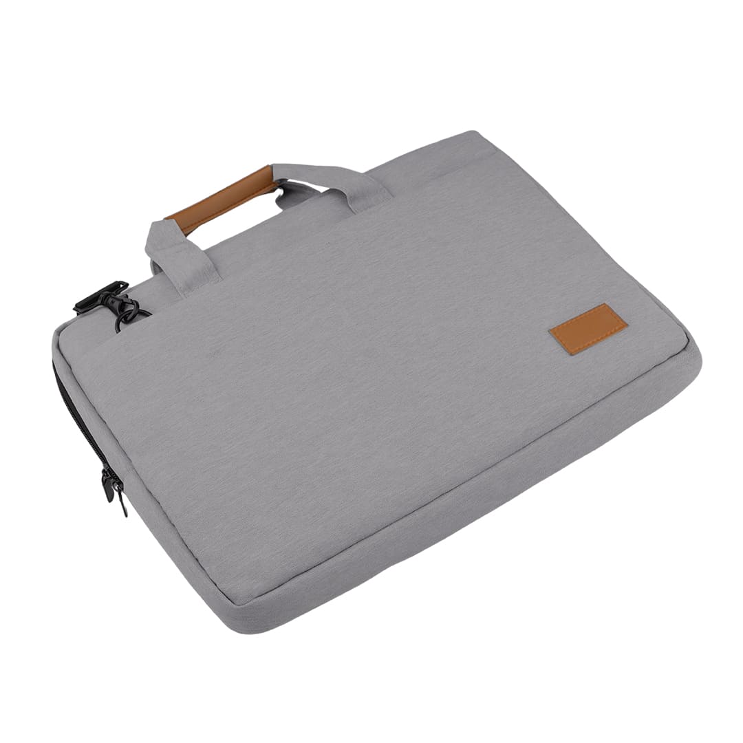 SLOTEN - Santhome® 15" Laptop Bag - Grey/Tan — view 4 — MaxPrint Dubai