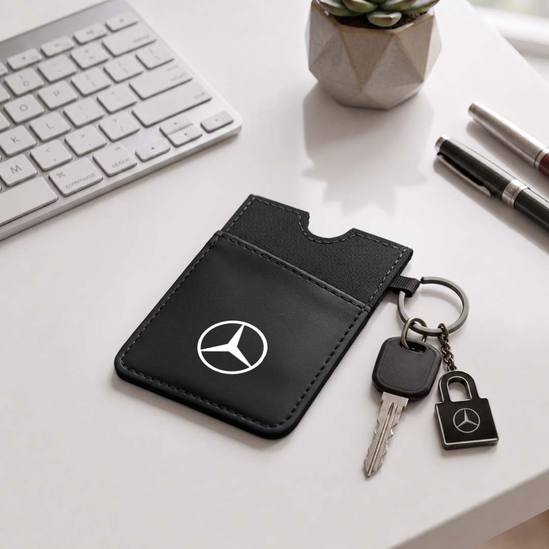 LUGANO - Vertical RFID Cardholder Wallet with Keyring - Black — view 6 — MaxPrint Dubai