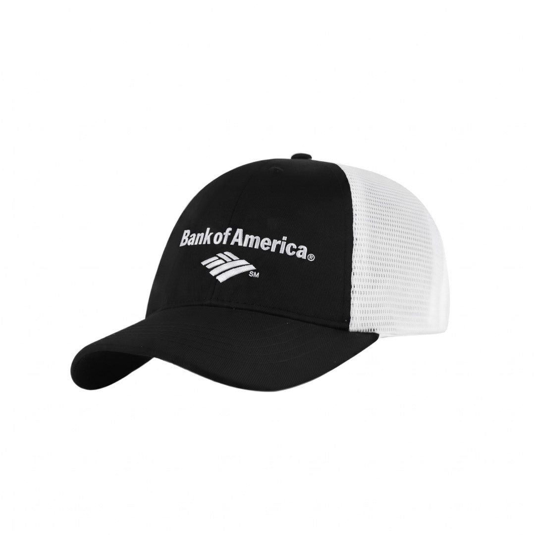 Swift — Santhome 6 Panel Trucker Cap, Black / White