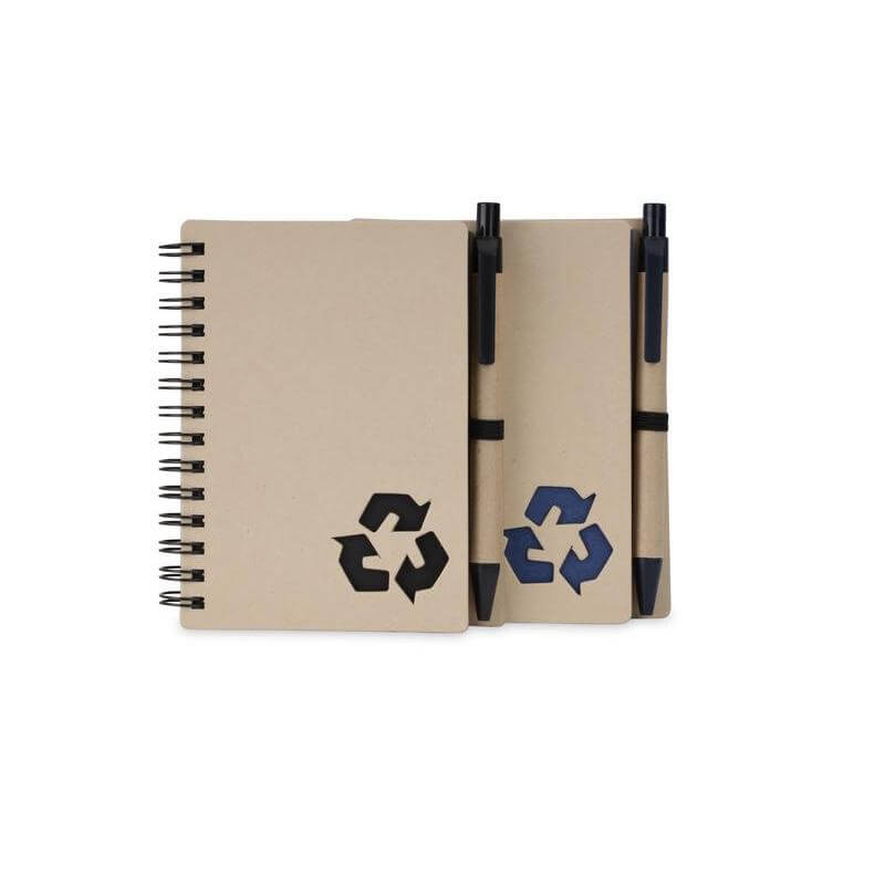 HASSA - eco-neutral A6 Notepad & Pen Set with Sticky Note - Black — view 4 — MaxPrint Dubai