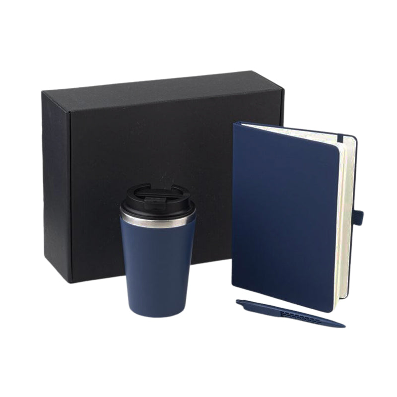 KOKSI - Giftology Set of Double Walled Tumbler, A5 Notebook and Pen - Navy Blue — view 10 — MaxPrint Dubai