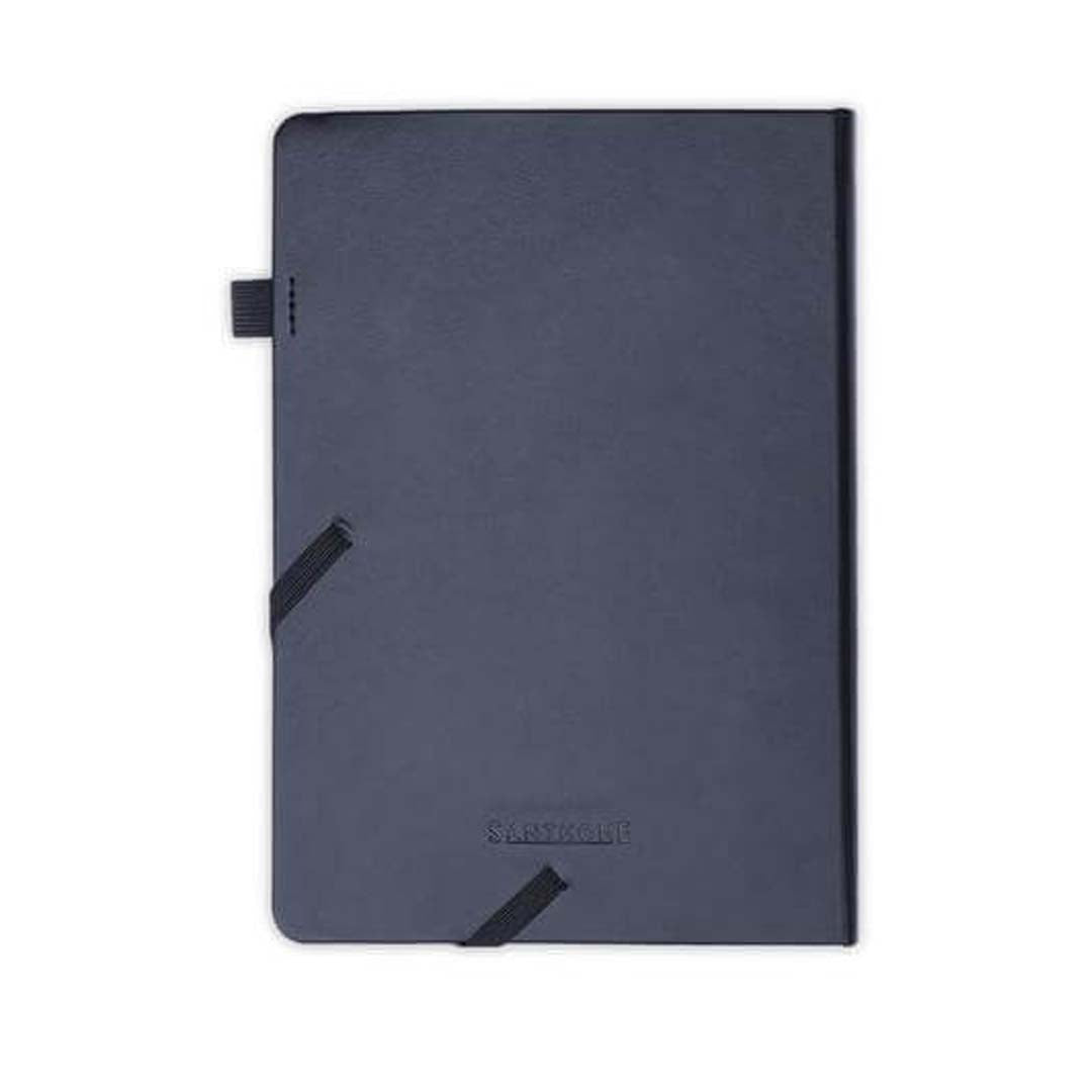 FAROE - Santhome A5 PU Hard Cover Notebook with Pen Loop - Black — view 4 — MaxPrint Dubai
