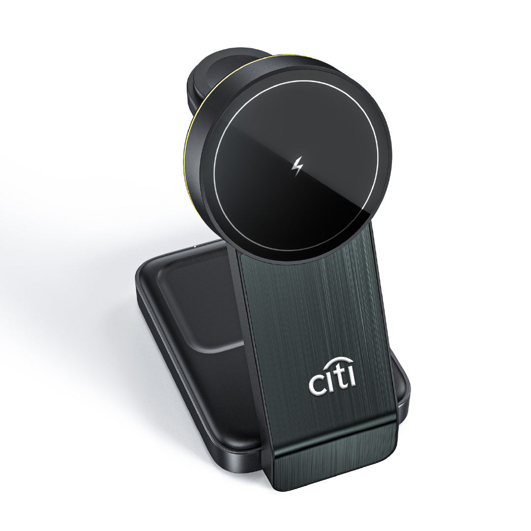 POWERBASE @memorii 3 in 1 Wireless Fast Charging Station with Ambient Light — view 8 — MaxPrint Dubai