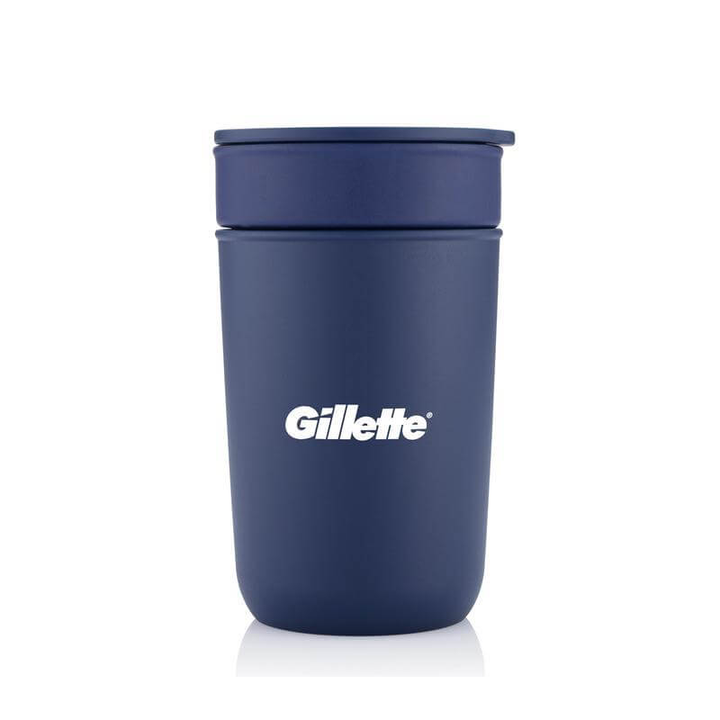 SAVONA - Hans Larsen Premium Ceramic Tumbler With Recycled Protective Sleeve - Blue