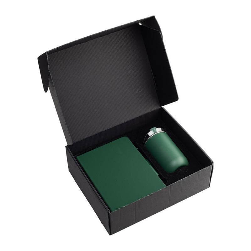 HEVIZ - Giftology Set of Tumbler, A5 Notebook and Pen - Green — view 4 — MaxPrint Dubai
