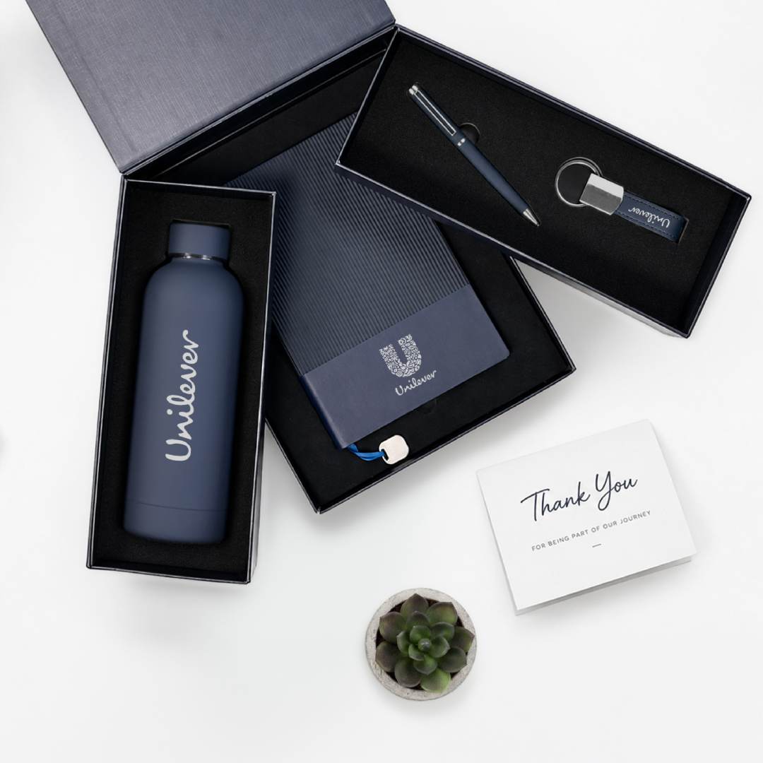 Firenze Giftology Luxeline 4pc Gift Set in Navy Blue