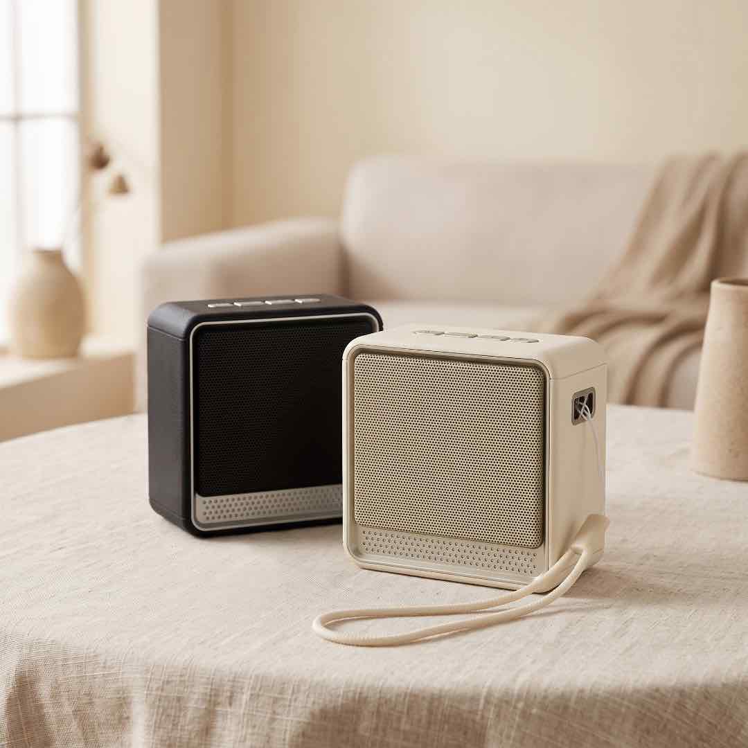 Felix @memorii portable wireless speaker in black and silver