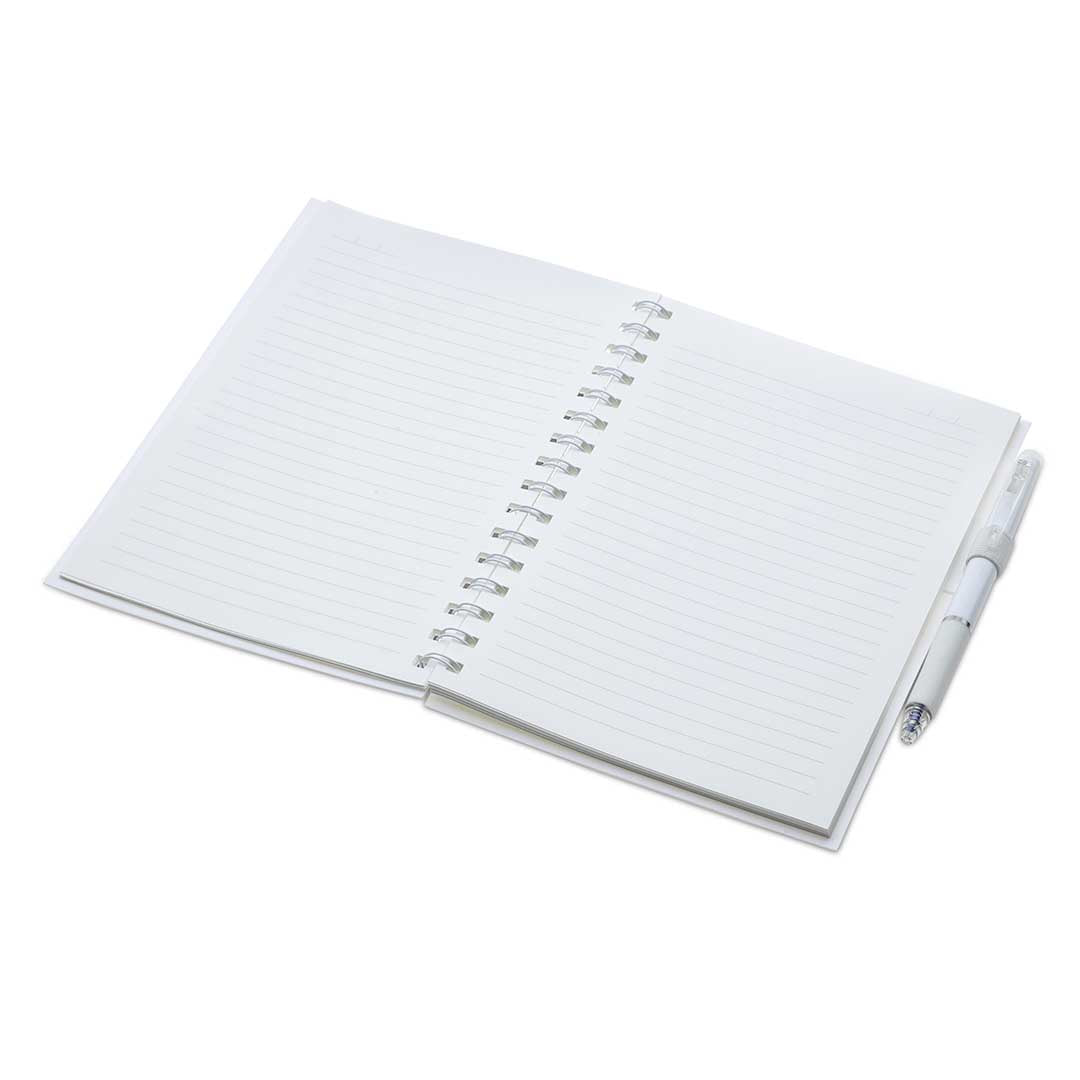 Santhome® Eternity - The Reusable Notebook & Pen Set - White — view 3 — MaxPrint Dubai