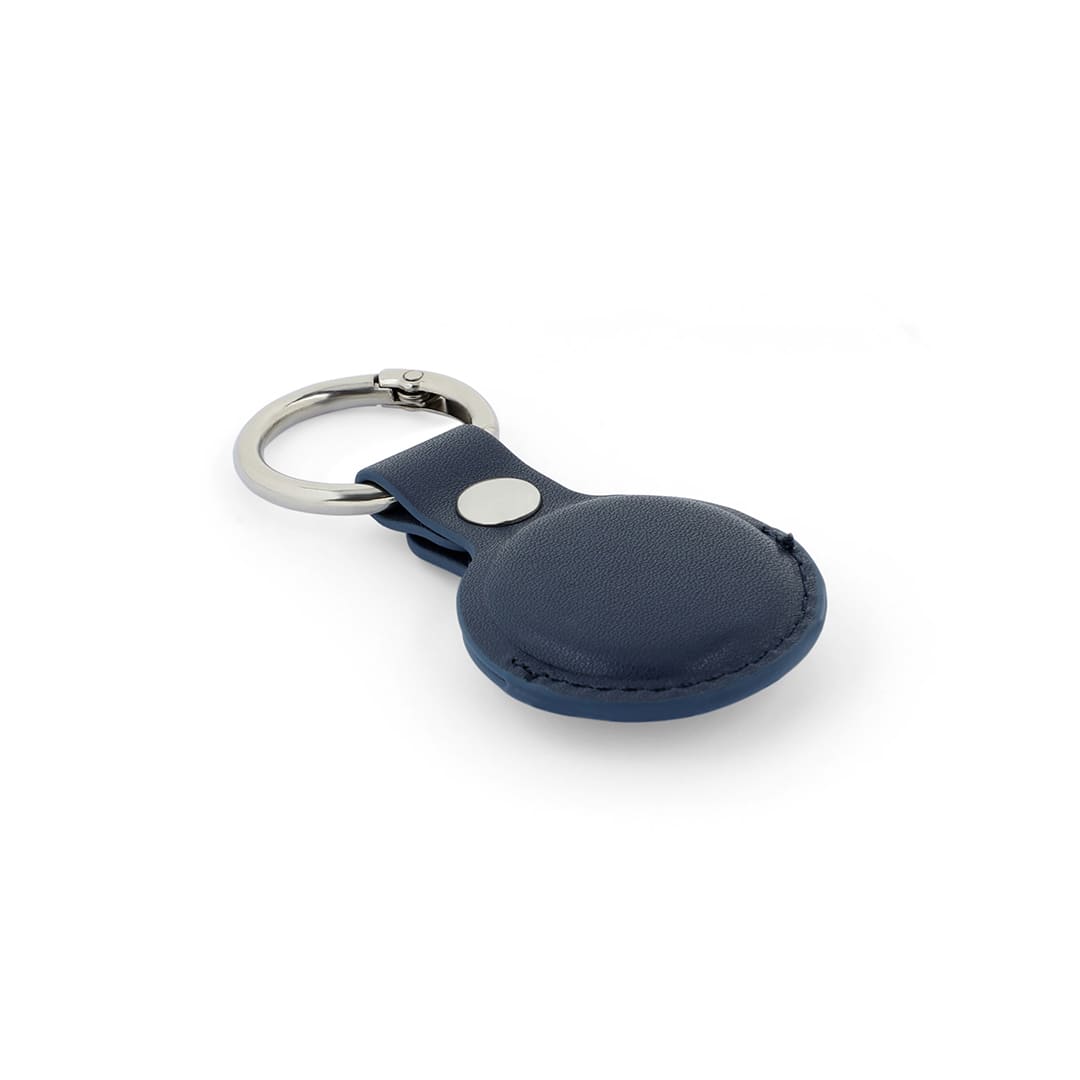 LEEVI - Santhome® PU Keychain with Santhome Tag pocket - Navy Blue — view 5 — MaxPrint Dubai