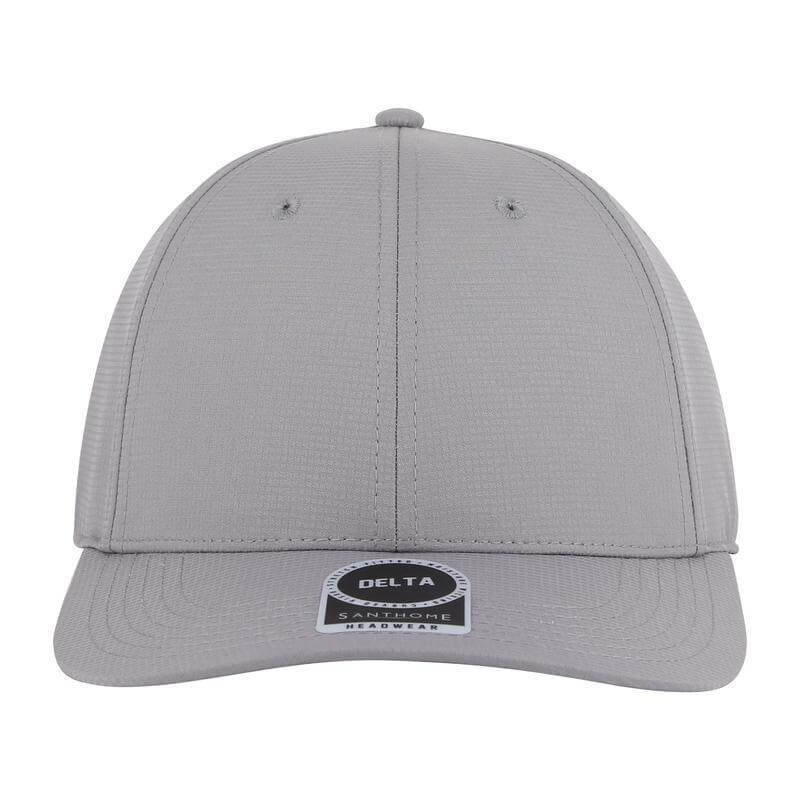 DELTA - Santhome® DryNCool® Performance Stretch-Fitted Cap - Grey — view 3 — MaxPrint Dubai