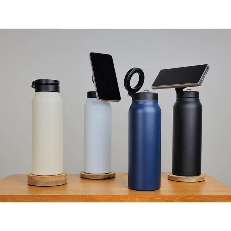 FERRO - Giftology Double Walled Vacuum Bottle with Mag Holder - Black — view 6 — MaxPrint Dubai