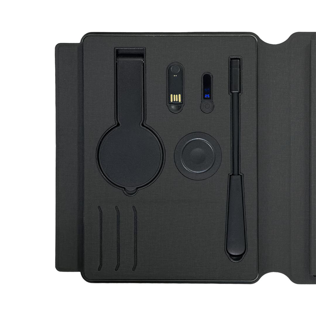 Solais — Santhome Recycled 10000 mAh Power Bank and 15W Magsafe Smart A5 Organizer - Black