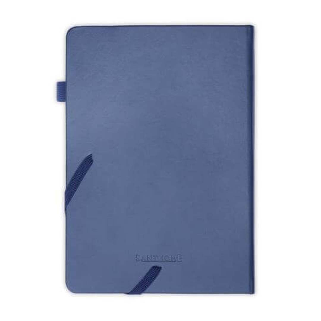 FAROE - Santhome A5 PU Hard Cover Notebook with Pen Loop - Navy Blue — view 4 — MaxPrint Dubai