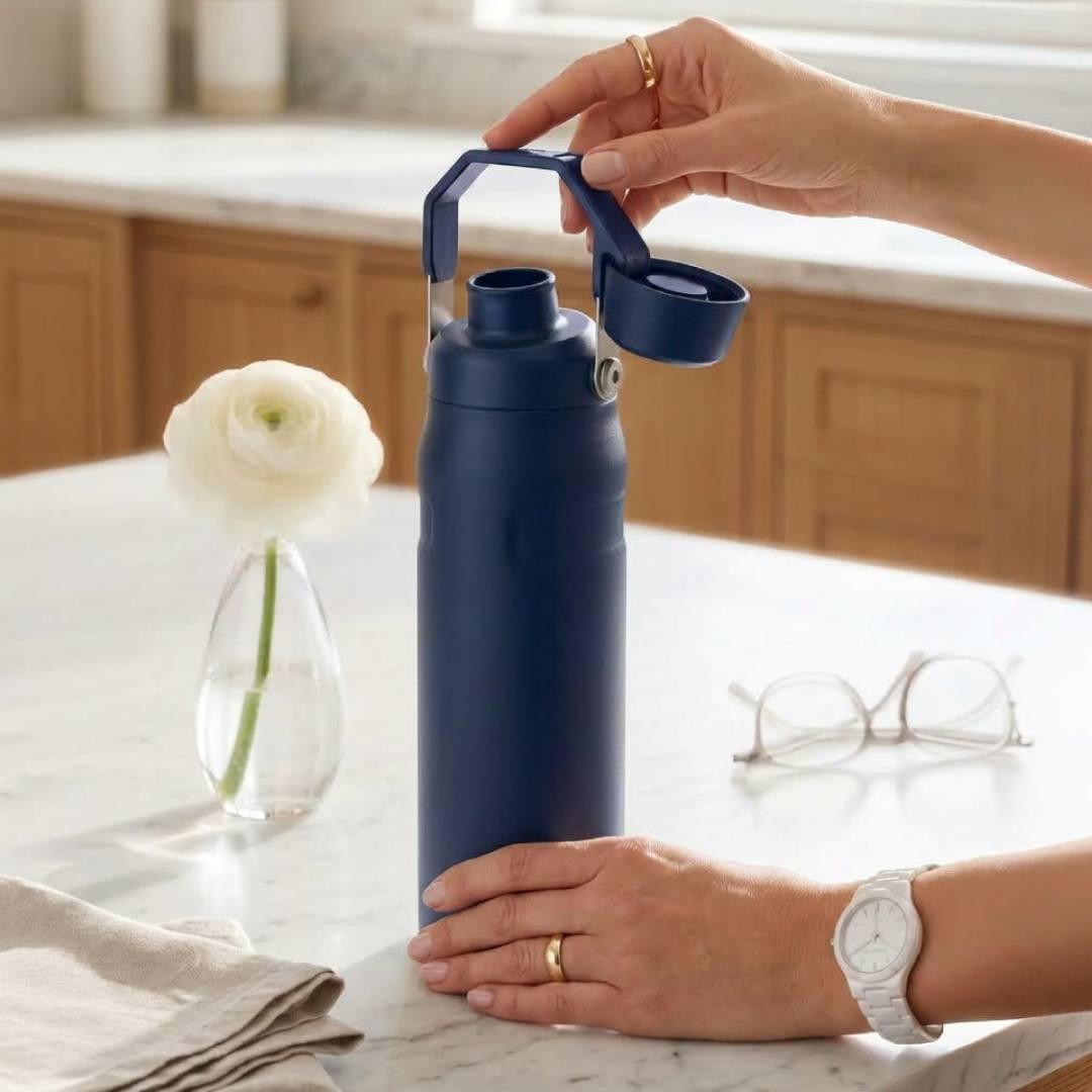 Thermora — Hans Larsen SummitGrip Thermal Flask 710 ml - Navy Blue