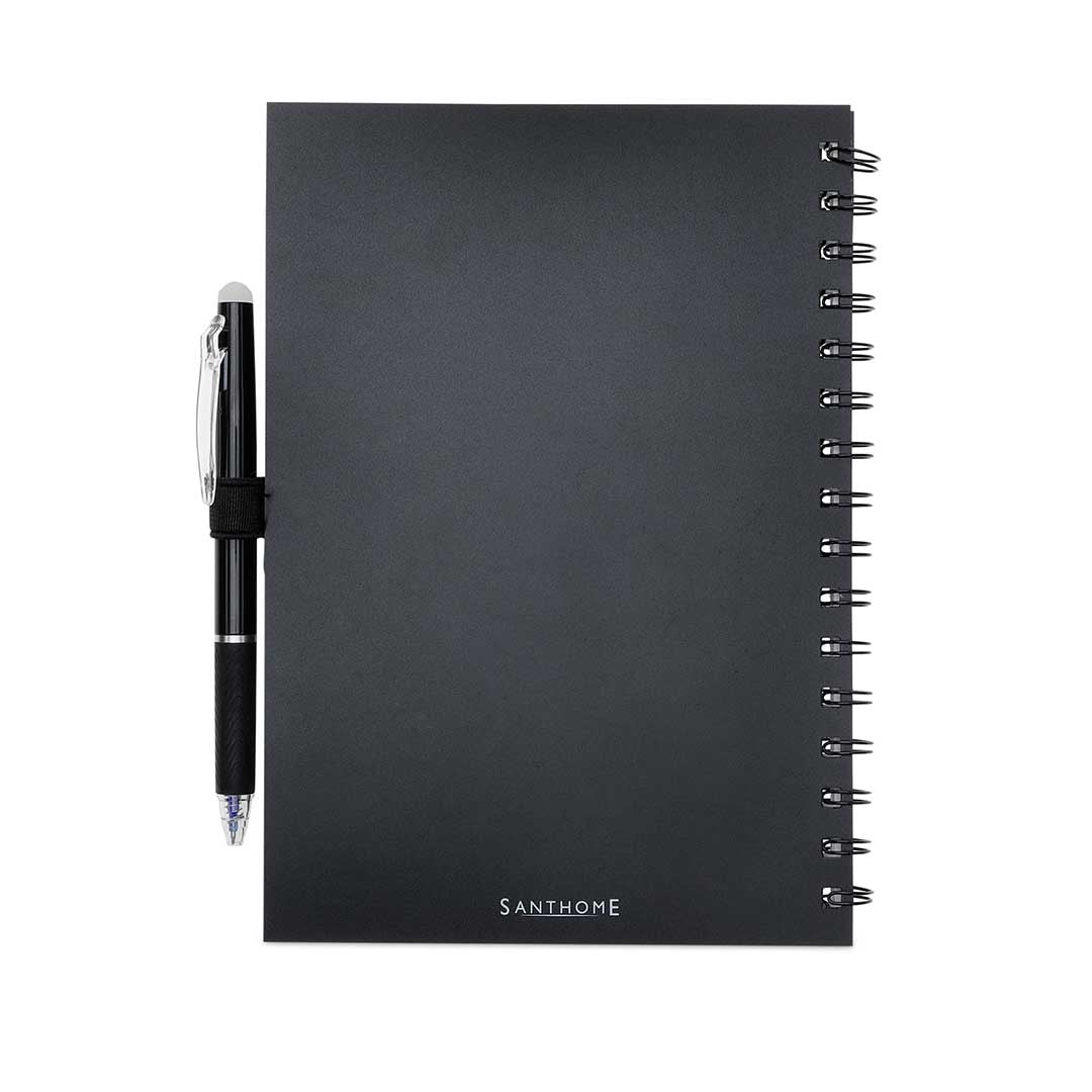 Santhome® Eternity - The Reusable Notebook & Pen Set - Black — view 7 — MaxPrint Dubai