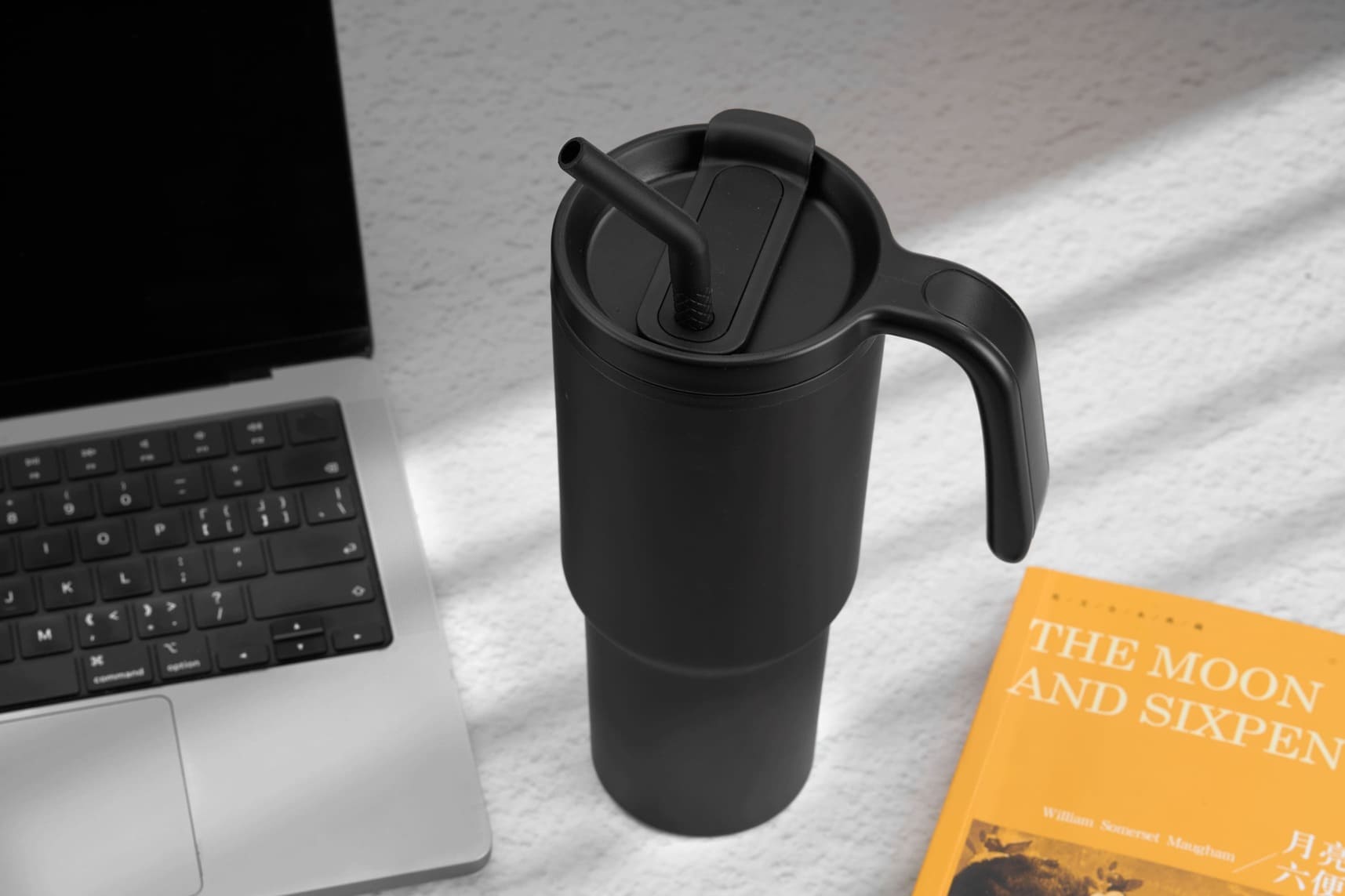 FORZA 360 - Hans Larsen Recycled Stainless Steel/PP Tumbler with 360 Branding - Navy Blue