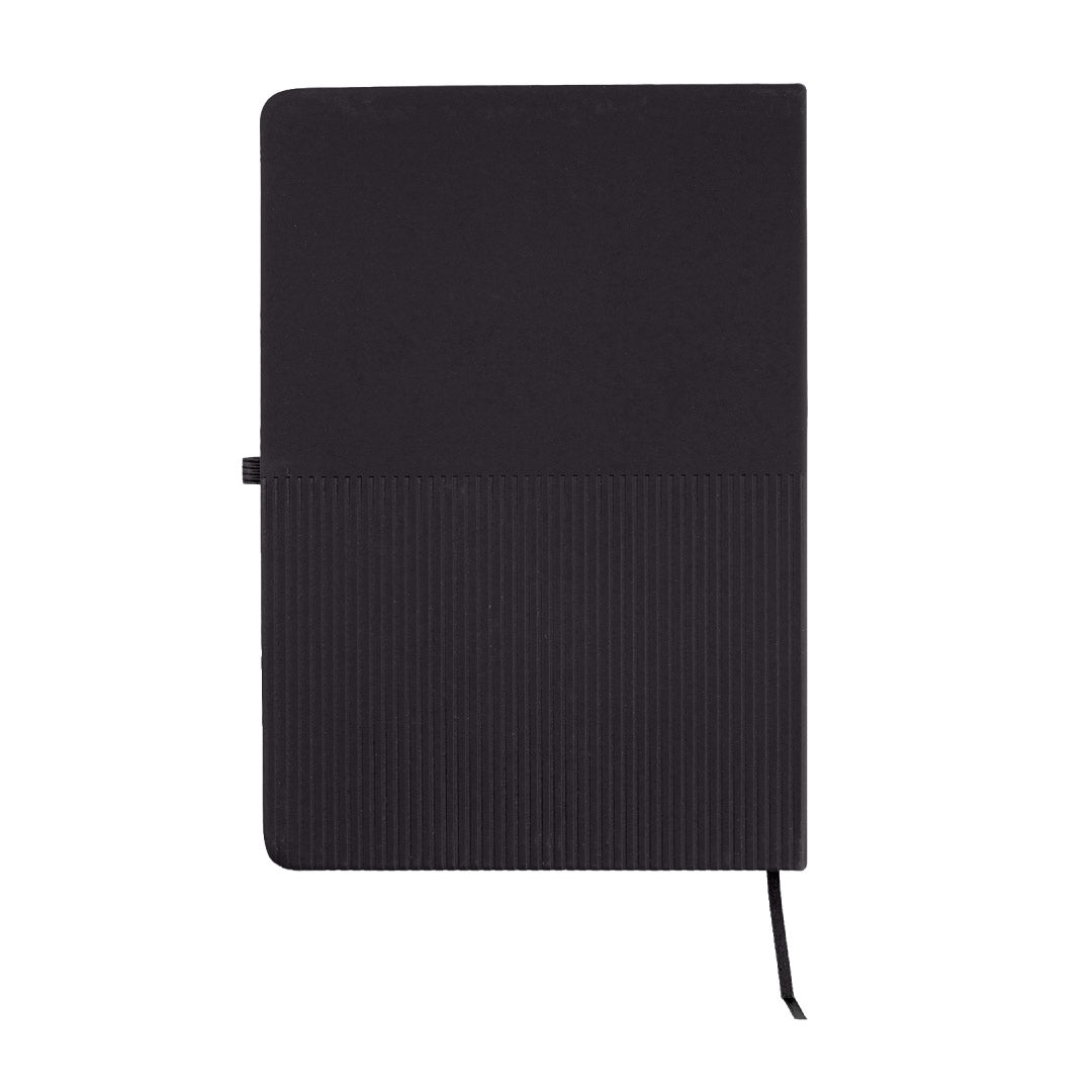 Ripple — Giftology A5 Hard Cover Notebook with Metal Plate, Black