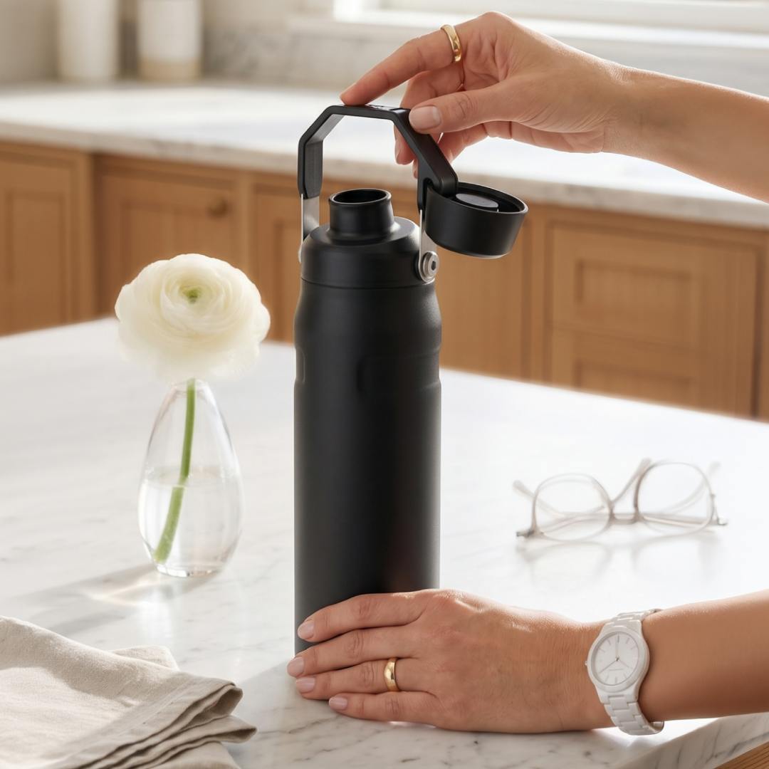 Thermora — Hans Larsen SummitGrip Thermal Flask 710 ml - Black
