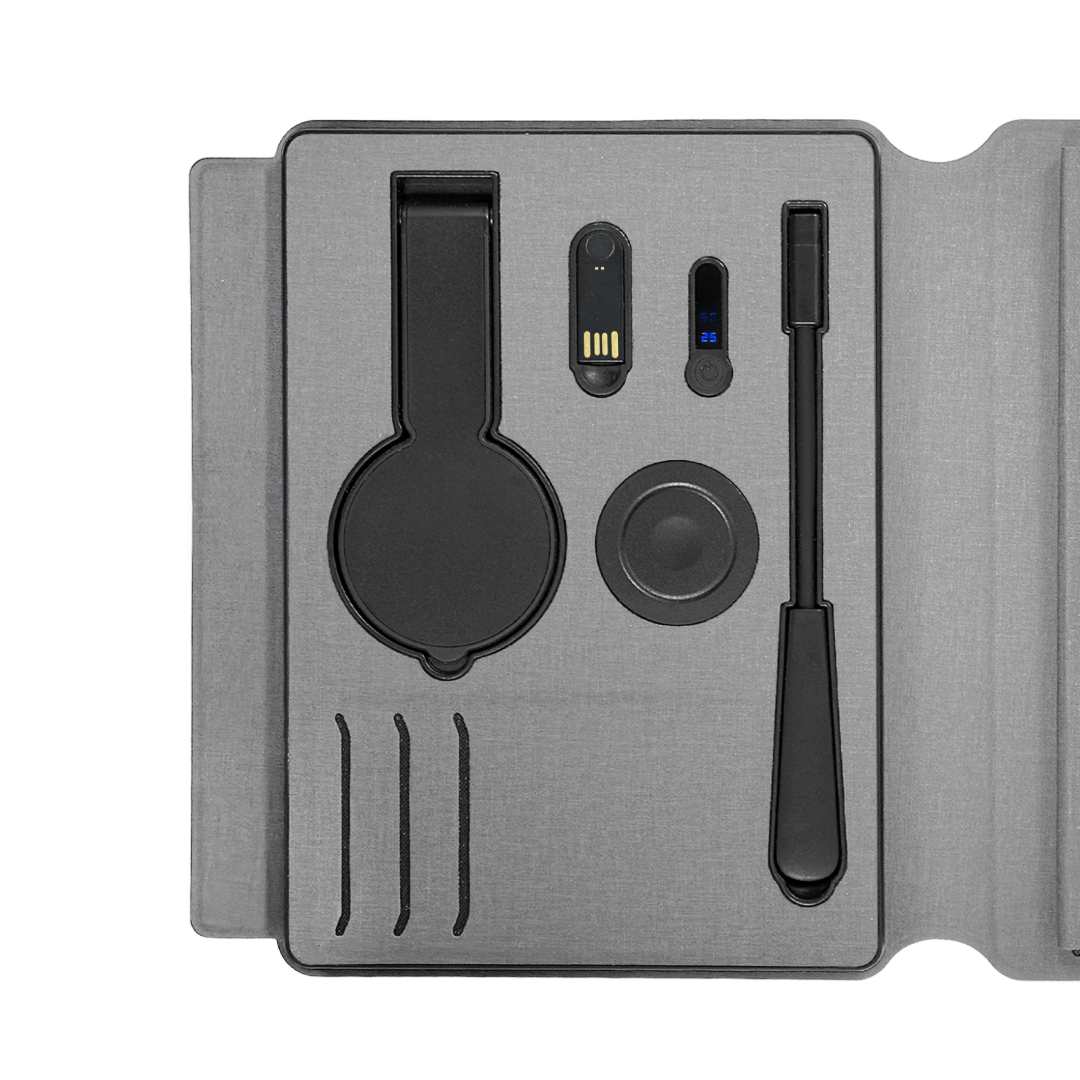Solais — Santhome Recycled 10000 mAh Power Bank with 15W Magsafe Smart A5 Organizer - Grey